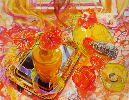 Janet Fish, Painted Water Glasses